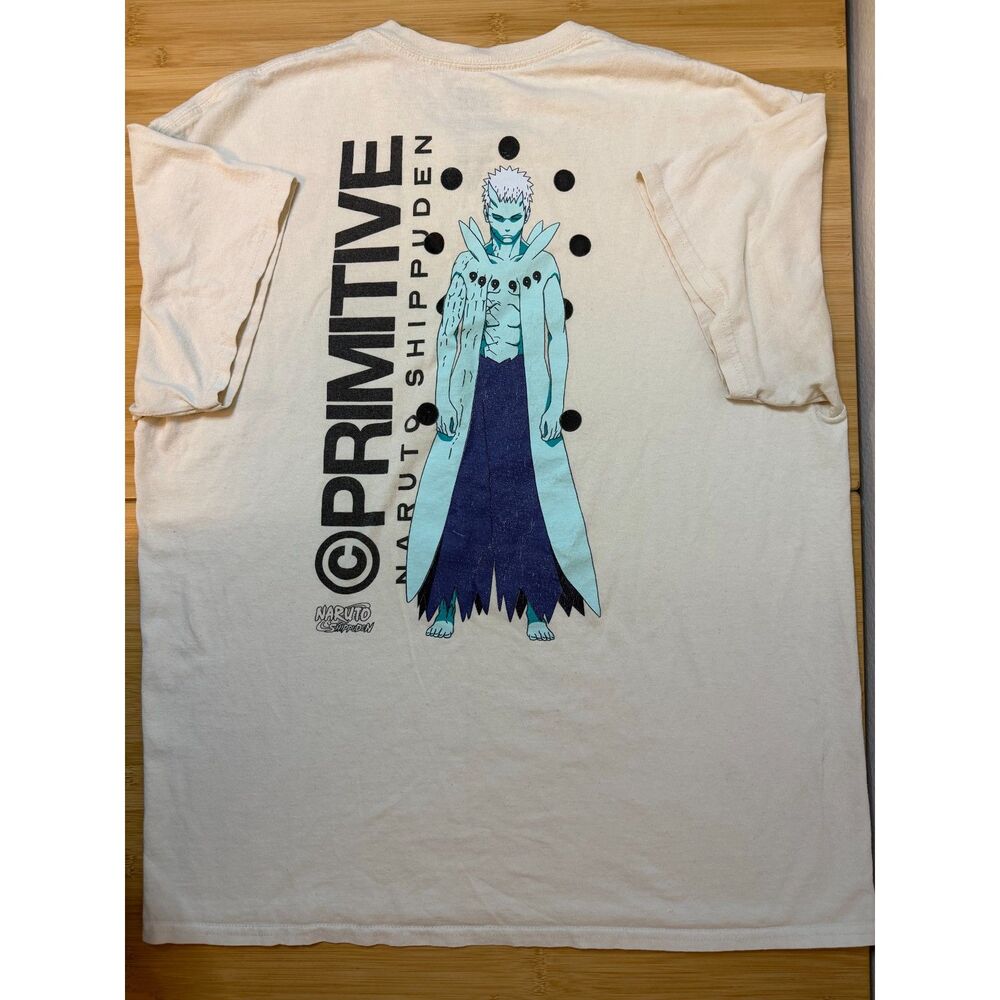 Primitive Skateboards Naruto Shippuden Obito Graphic T-Shirt Cream Off-White XL